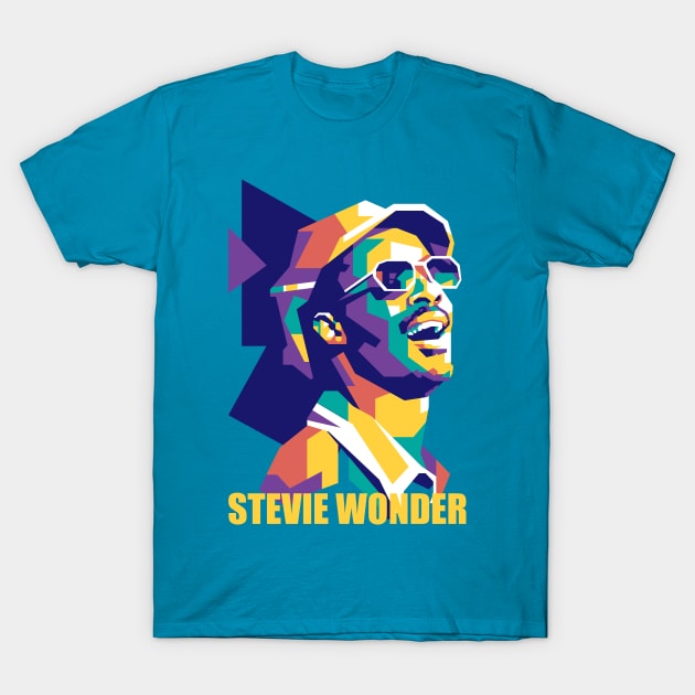 Stevie Wonder Popart T-Shirt by masnono